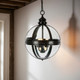 Vintage Pendant Light Black Sphere E27 40W 61cm Vintage Pendant Light Black Sphere E27 40W 61cm